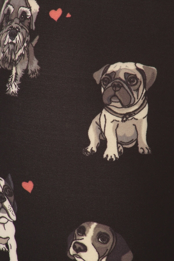 Dog & Heart Printed Leggings