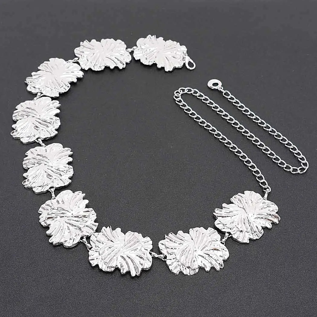 Floral Metal Chain Belt
