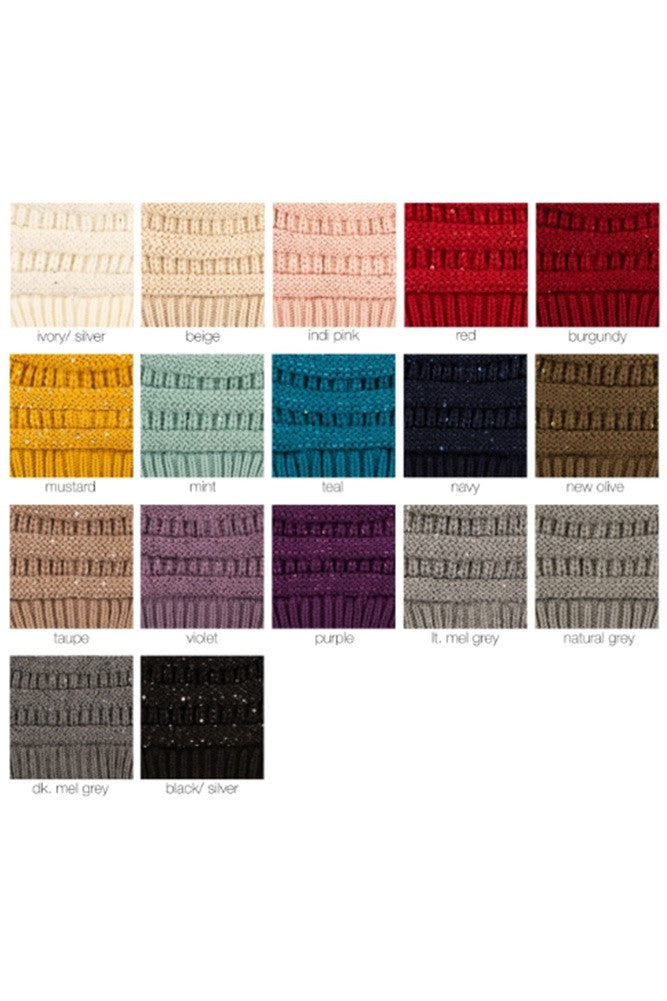 C.C. Sequin Beanie