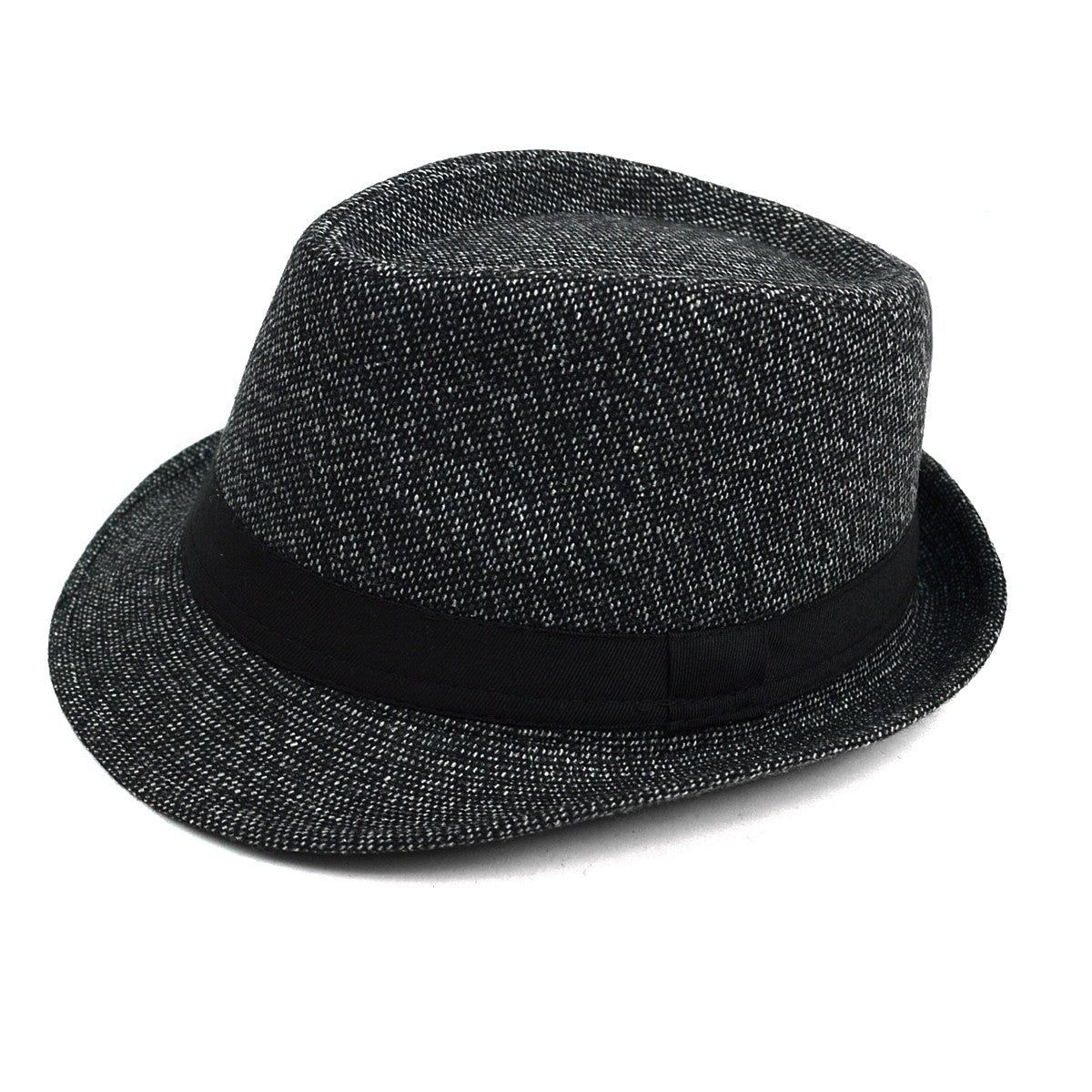 Men's Black Fall Fedora W/ Band