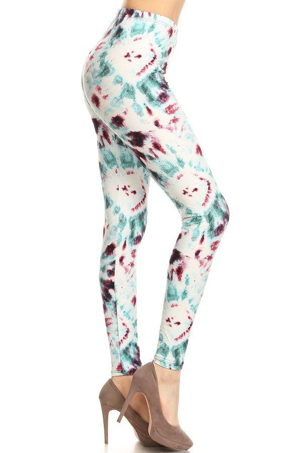 Light Tie Dye Print Leggings