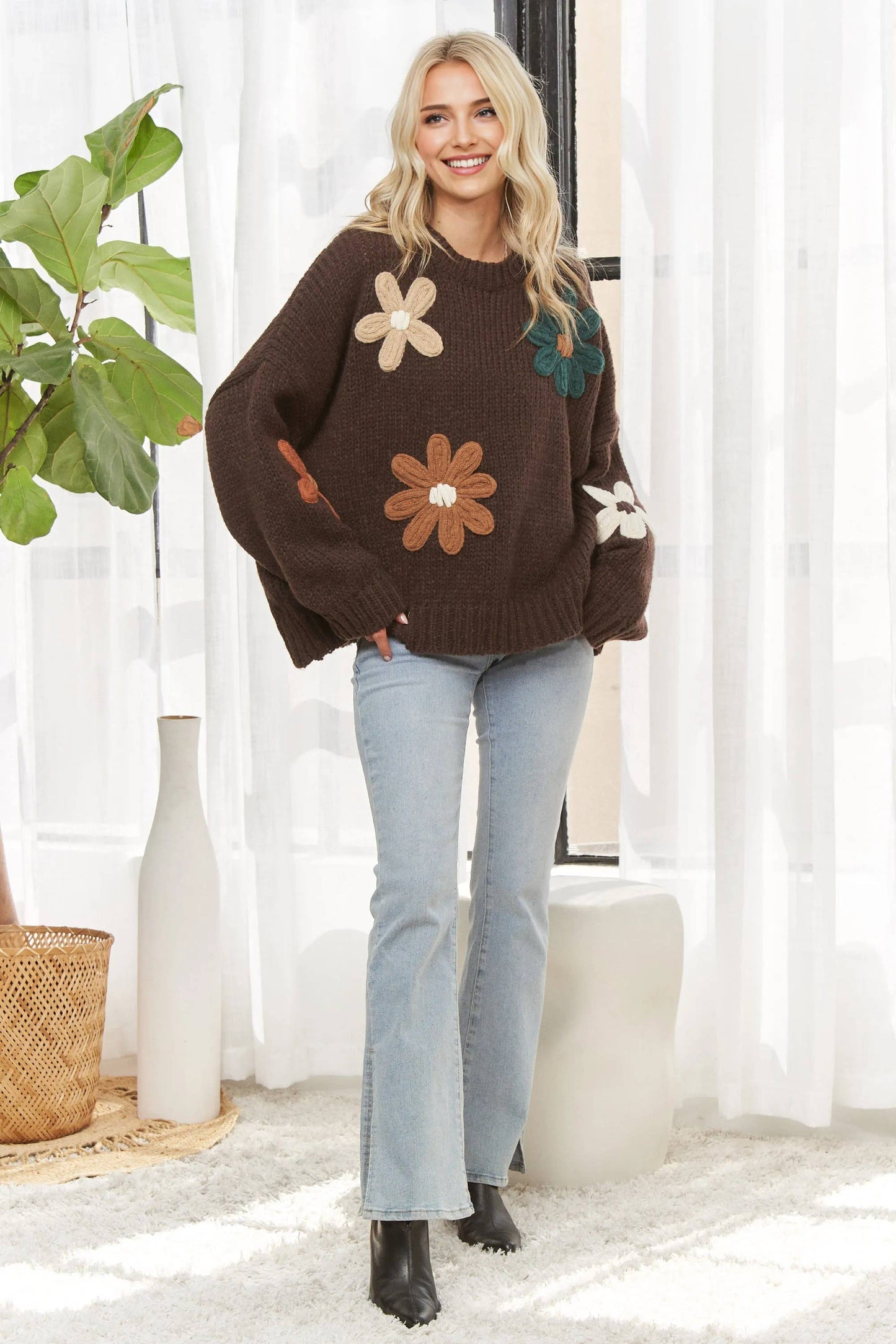 Fall Daisy Sweater