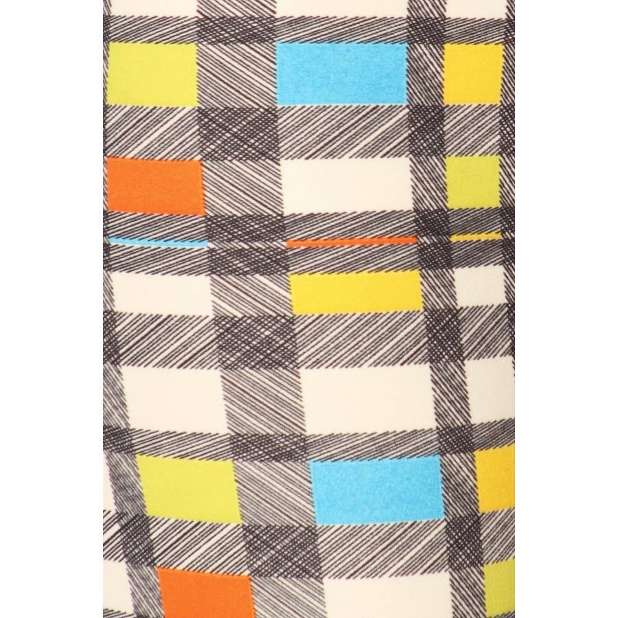 Retro Plaid Print Leggings