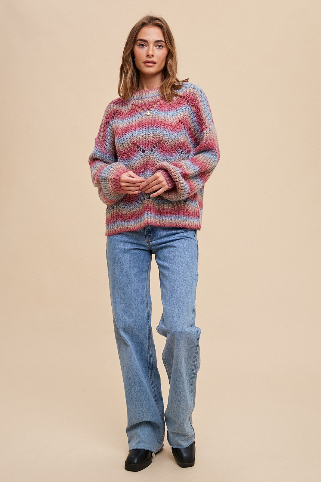 Mohair Pointelle Sweater