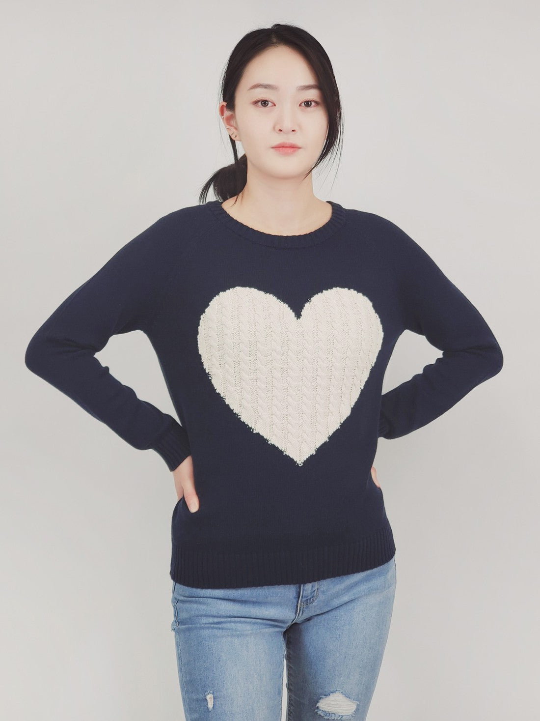 Jacquard Heart Sweater