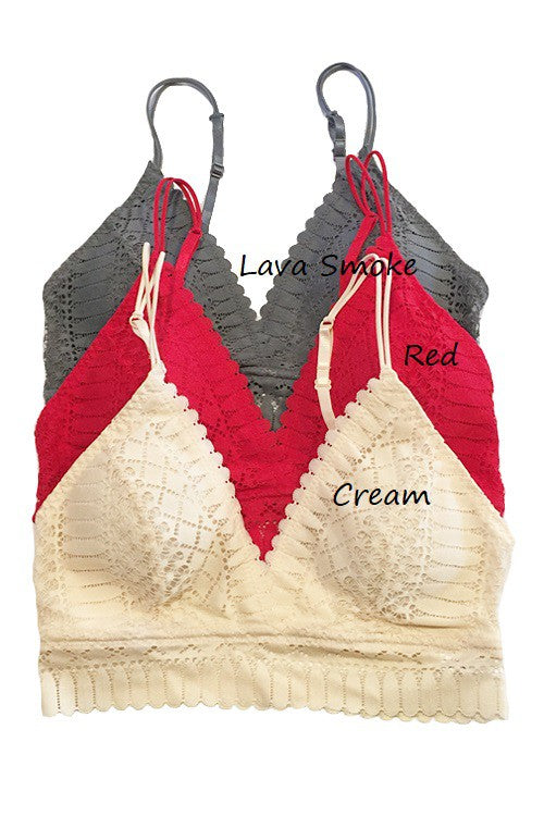 Lace V-Neck Bralette