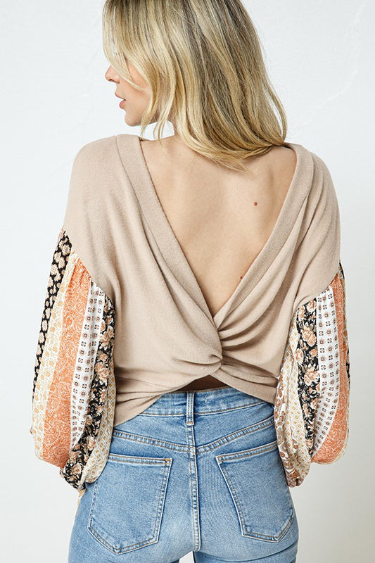 Brushed Reversible Knot Top