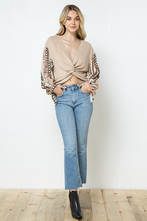 Brushed Reversible Knot Top