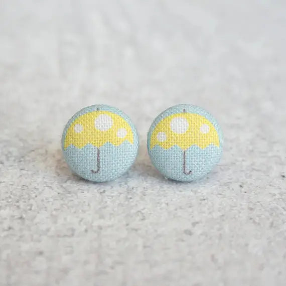 Fabric Stud Earrings
