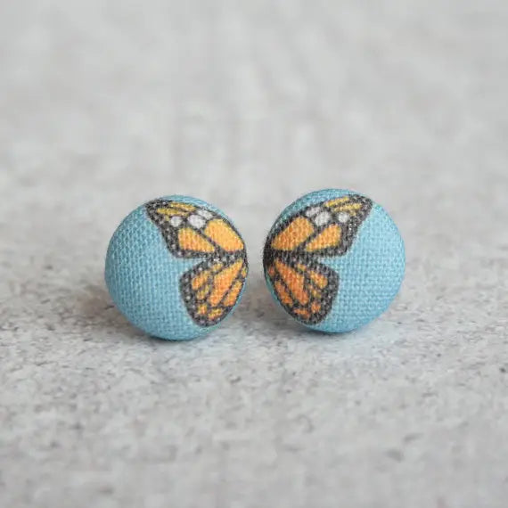 Fabric Stud Earrings