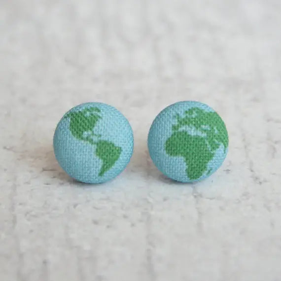 Fabric Stud Earrings