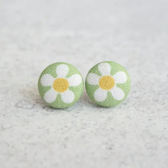 Fabric Stud Earrings