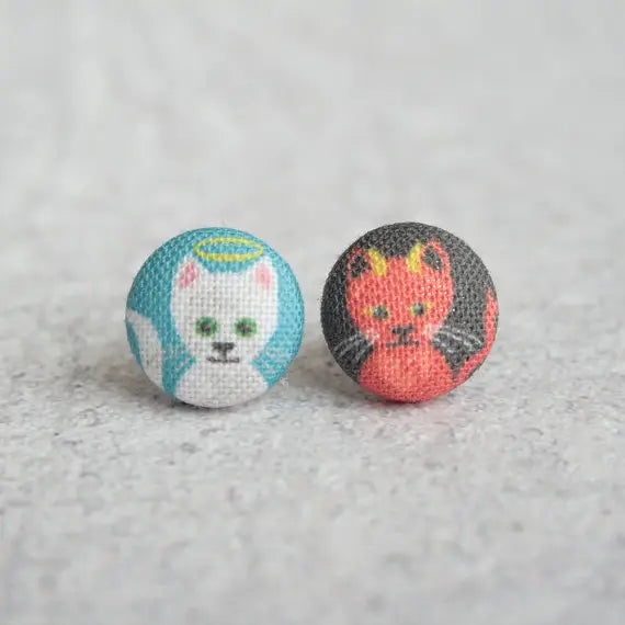 Fabric Stud Earrings