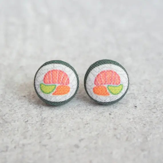 Fabric Stud Earrings