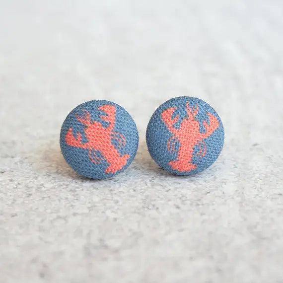 Fabric Stud Earrings