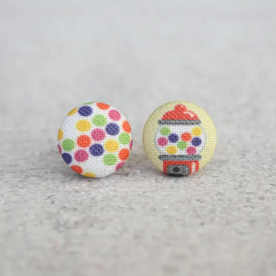 Fabric Stud Earrings