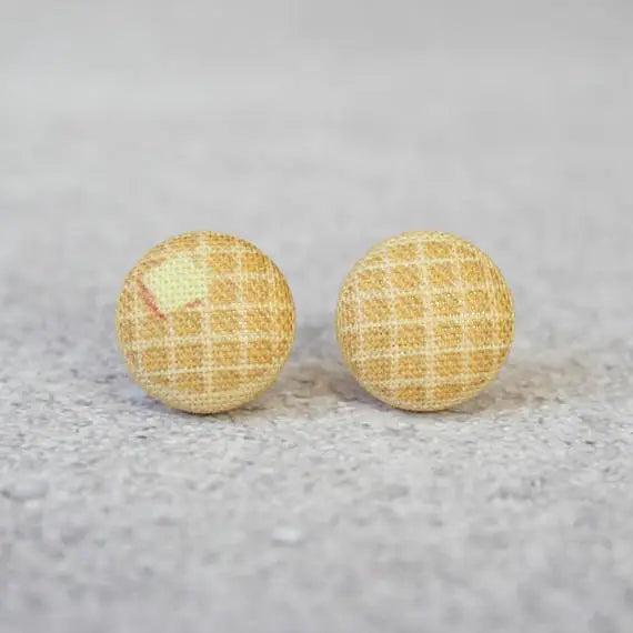Fabric Stud Earrings