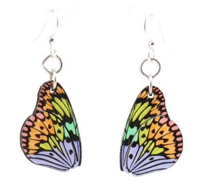 Wooden Brilliant Butterfly Earrings