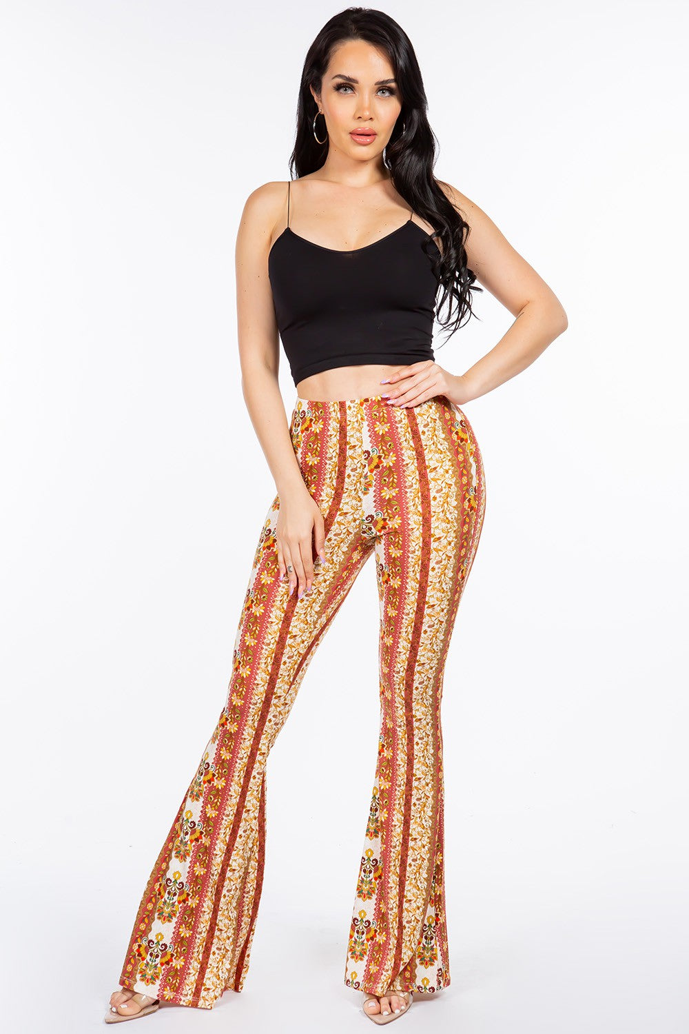 Boho Golden Fall Bell Bottoms