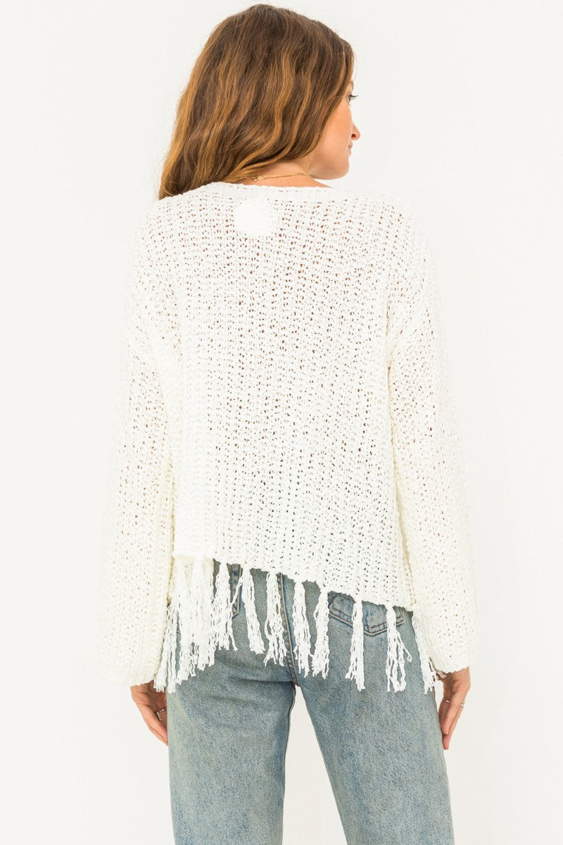 Fringe Bottom Sweater