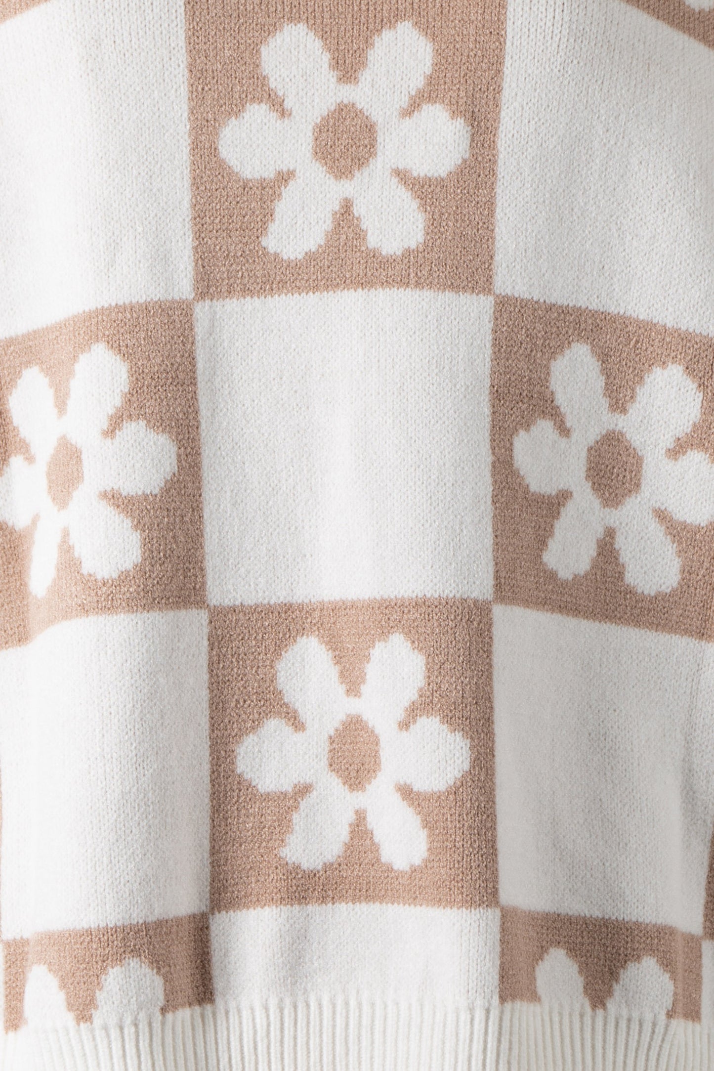 Flower Checker Sweater