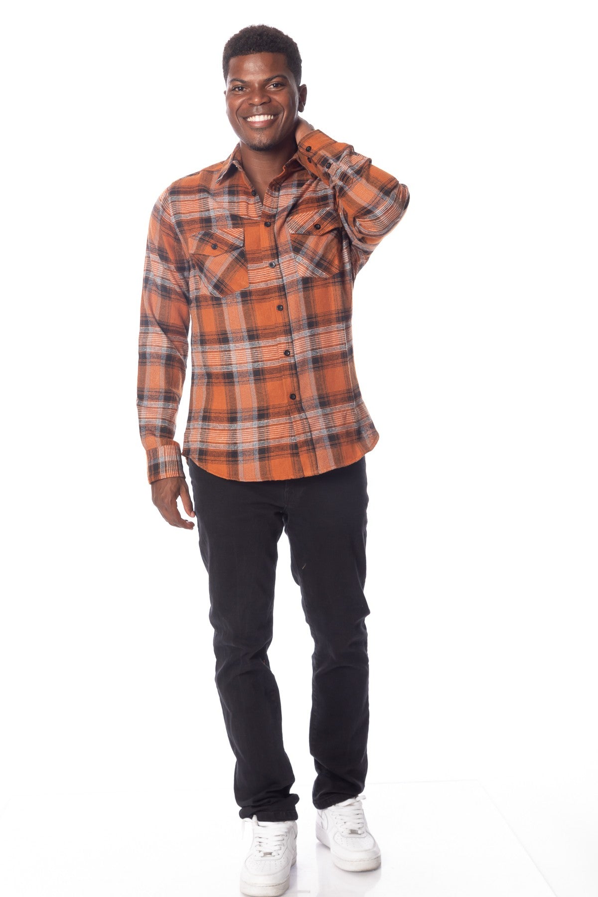Men's Burnt Orange Flannel