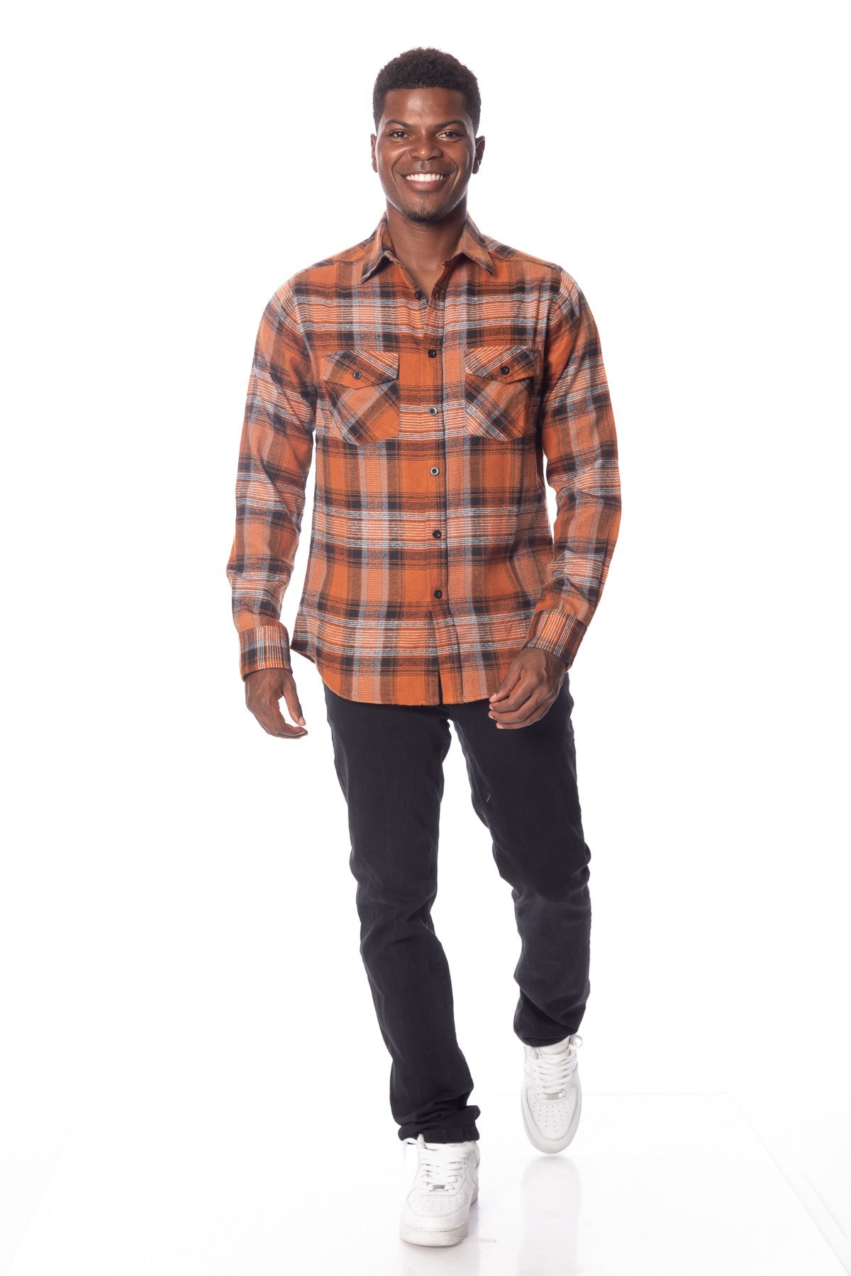 Men's Burnt Orange Flannel