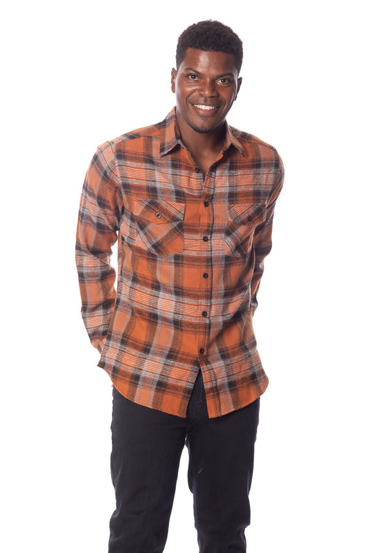 Men's Burnt Orange Flannel