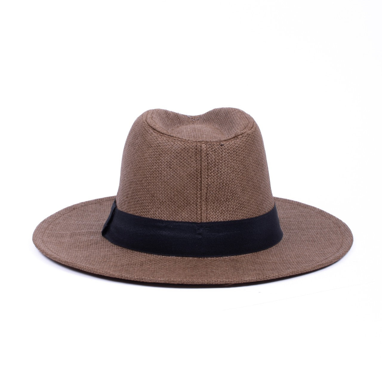 Flat Brim Black Banded Fedora Hat