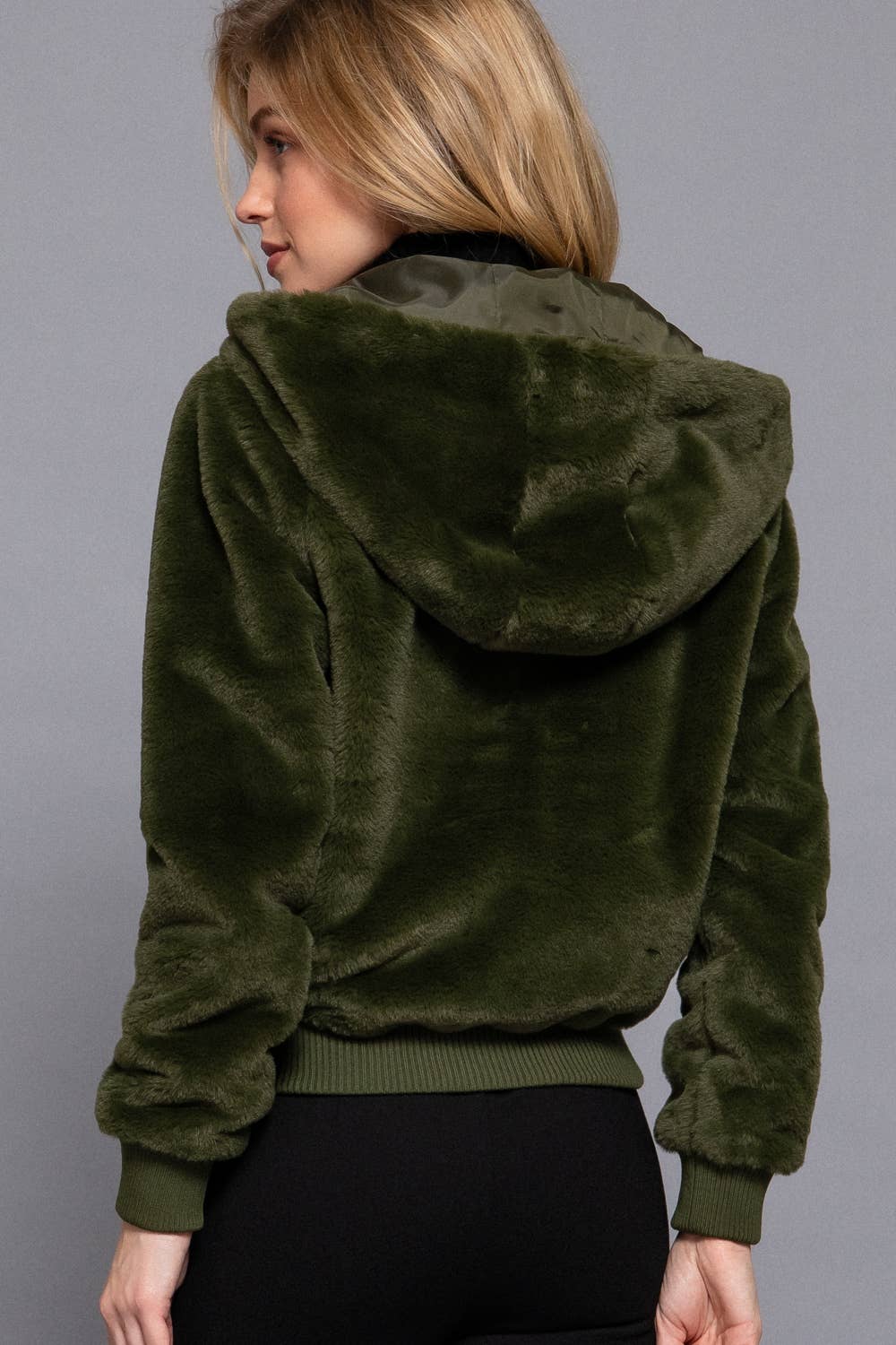 Faux Fur Hooded Jacket