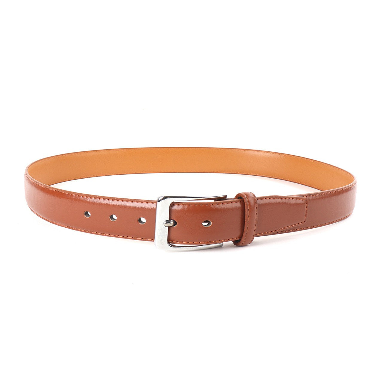 Solid Faux Leather Men's Belt