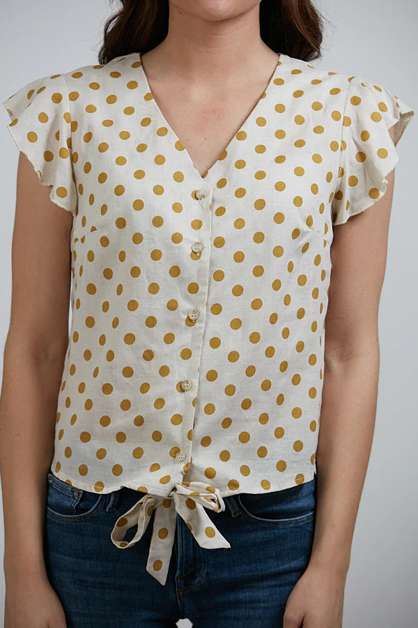 Yellow Polka Dot Blouse