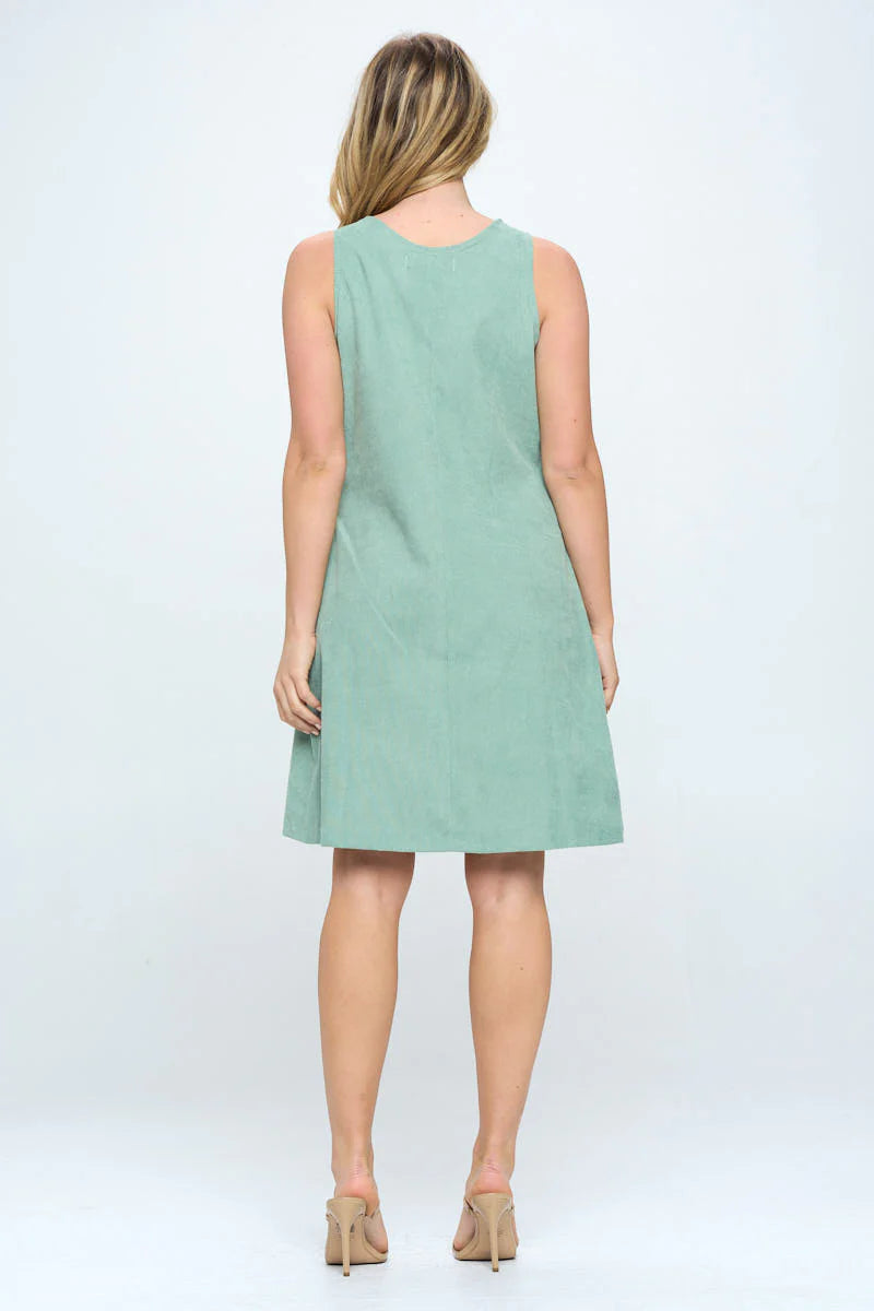 Mint Corduroy Dress