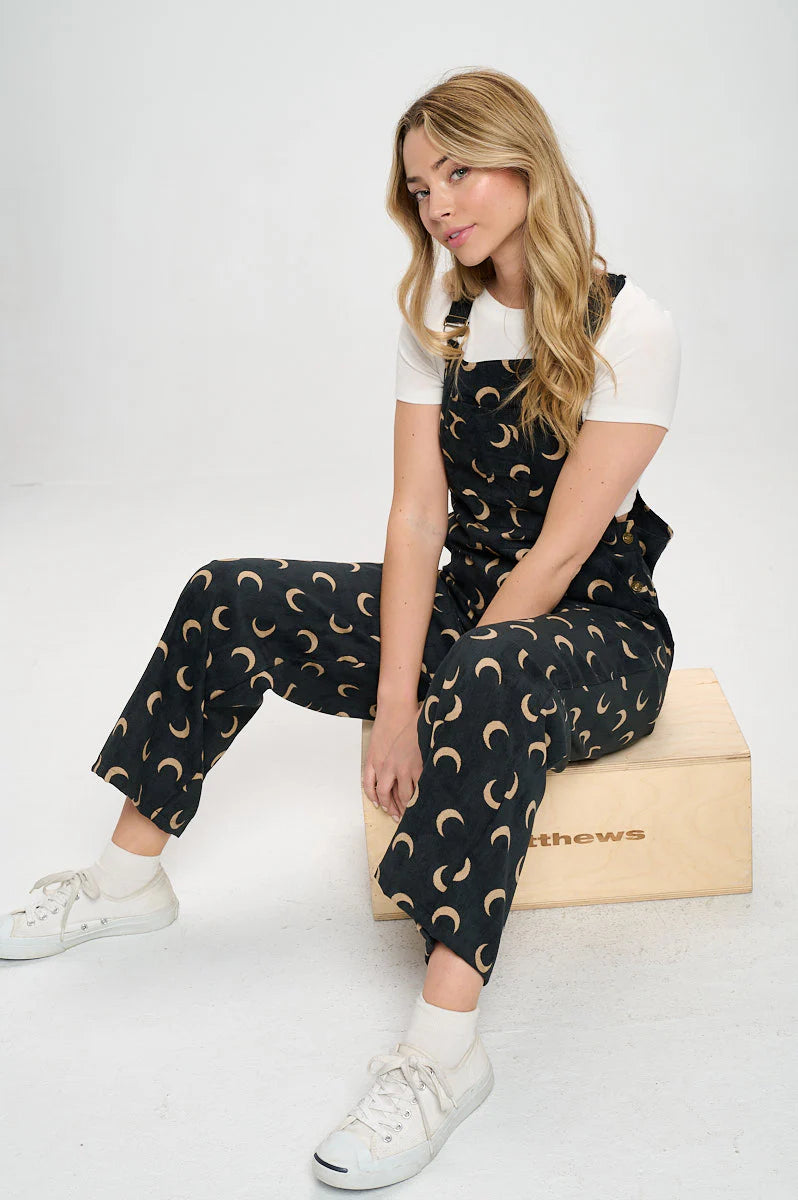 Half Moon Corduroy Overalls