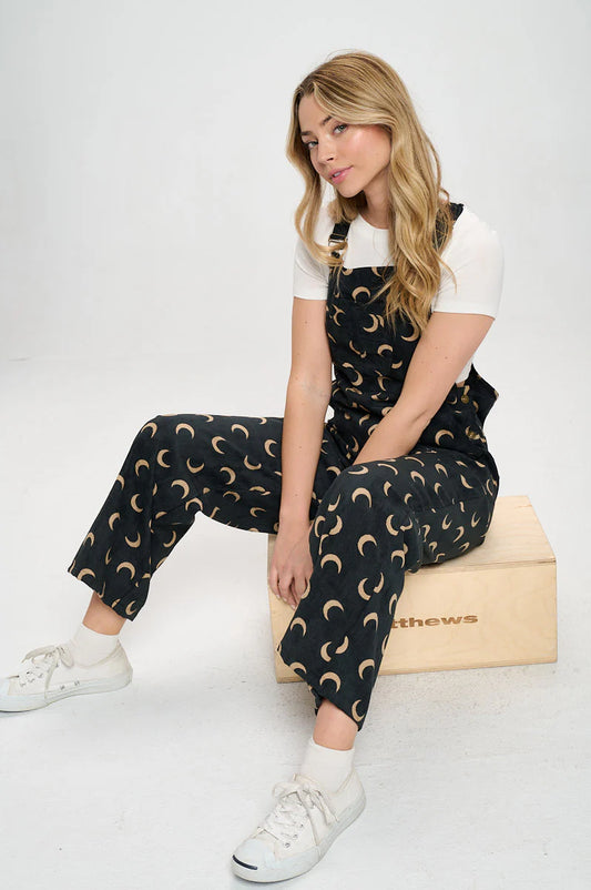 Half Moon Corduroy Overalls