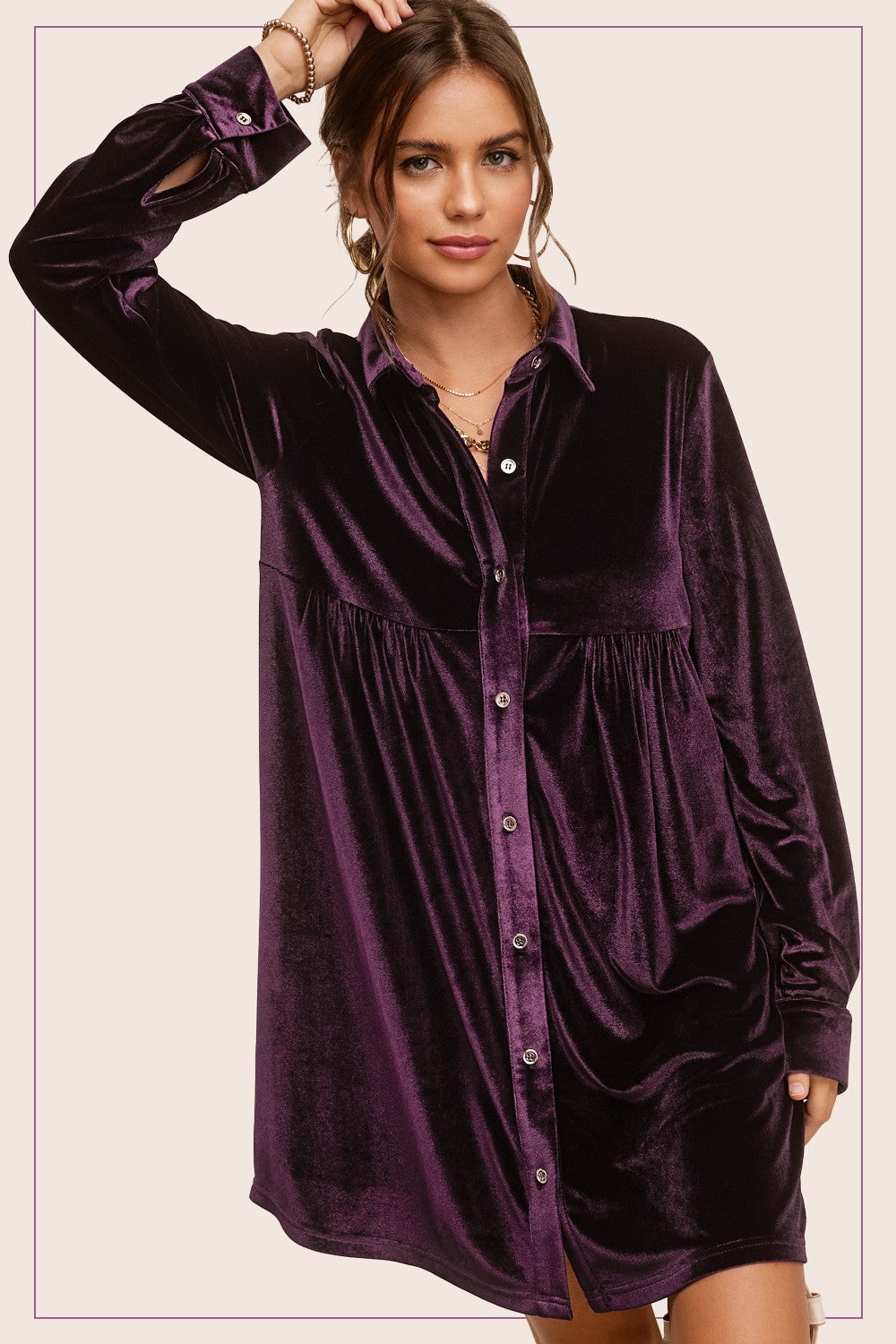 Soft Velvet Mini Dress