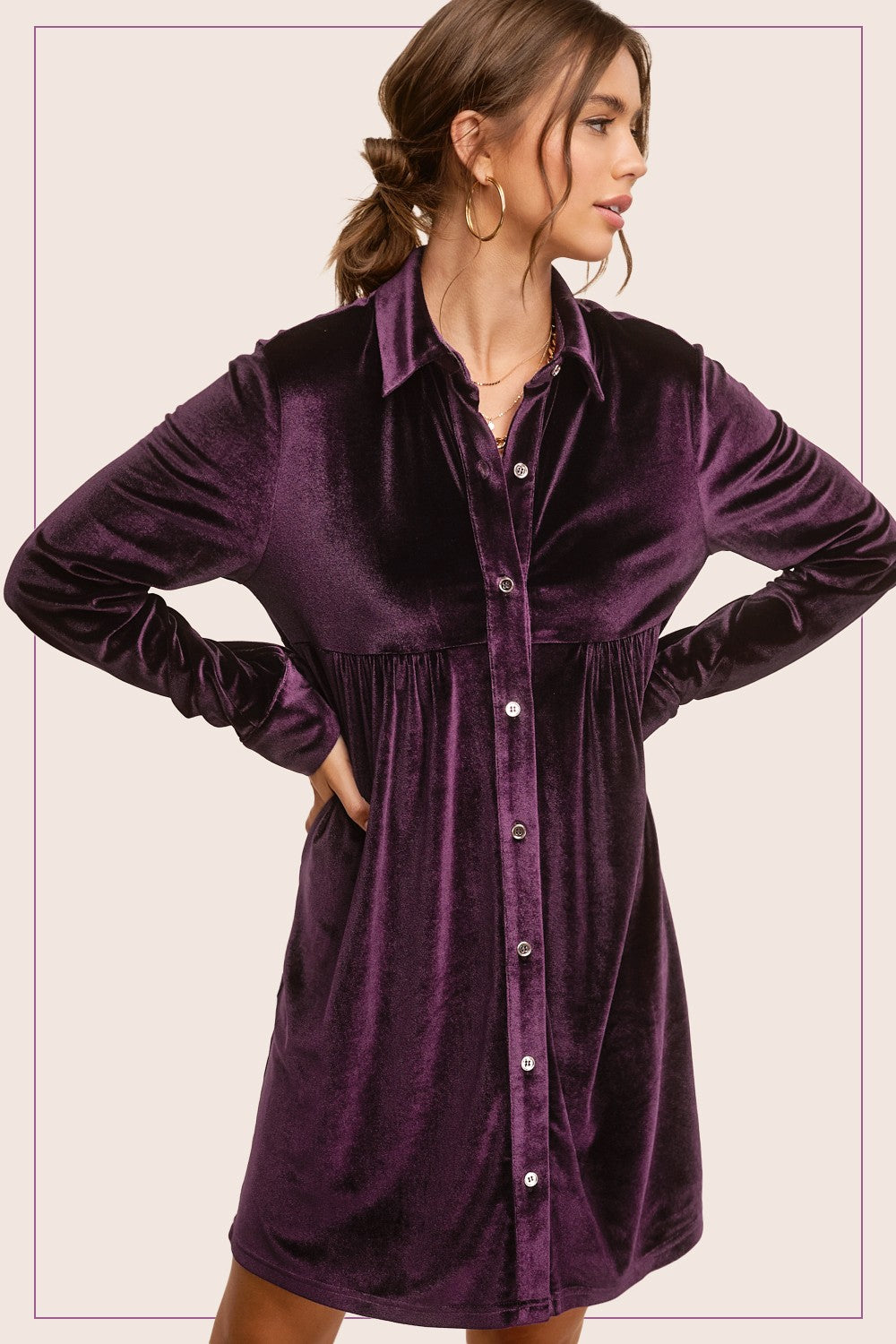 Soft Velvet Mini Dress