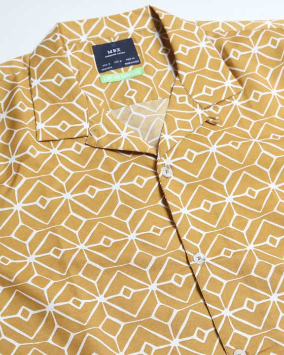 Golden Geo Print S/S Shirt