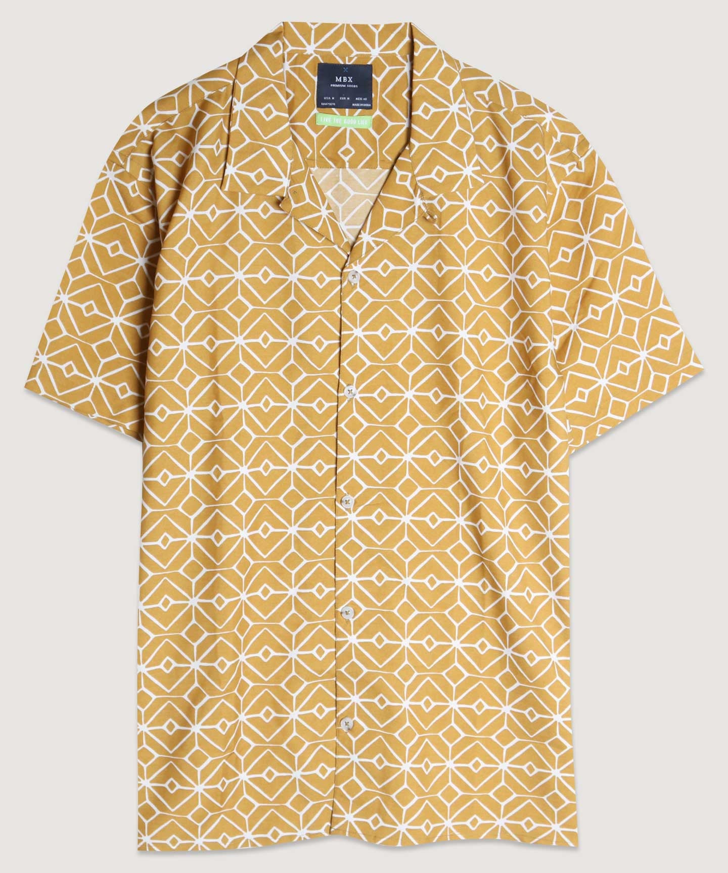 Golden Geo Print S/S Shirt