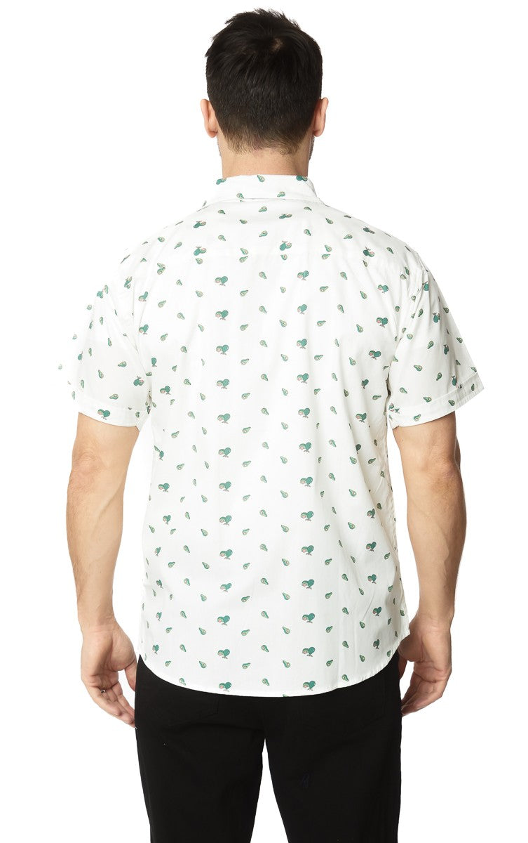 Men's S/S Avocado Button Up