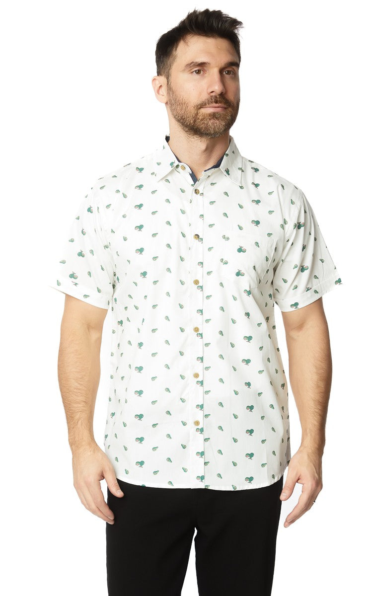 Men's S/S Avocado Button Up