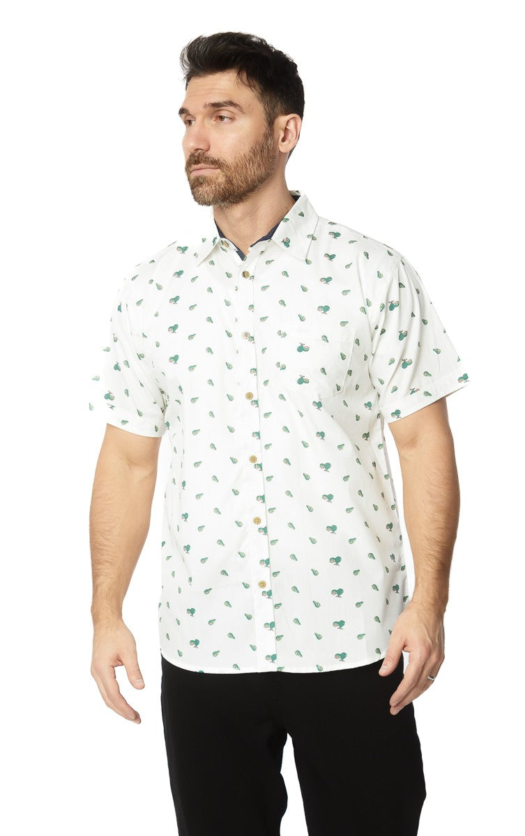 Men's S/S Avocado Button Up