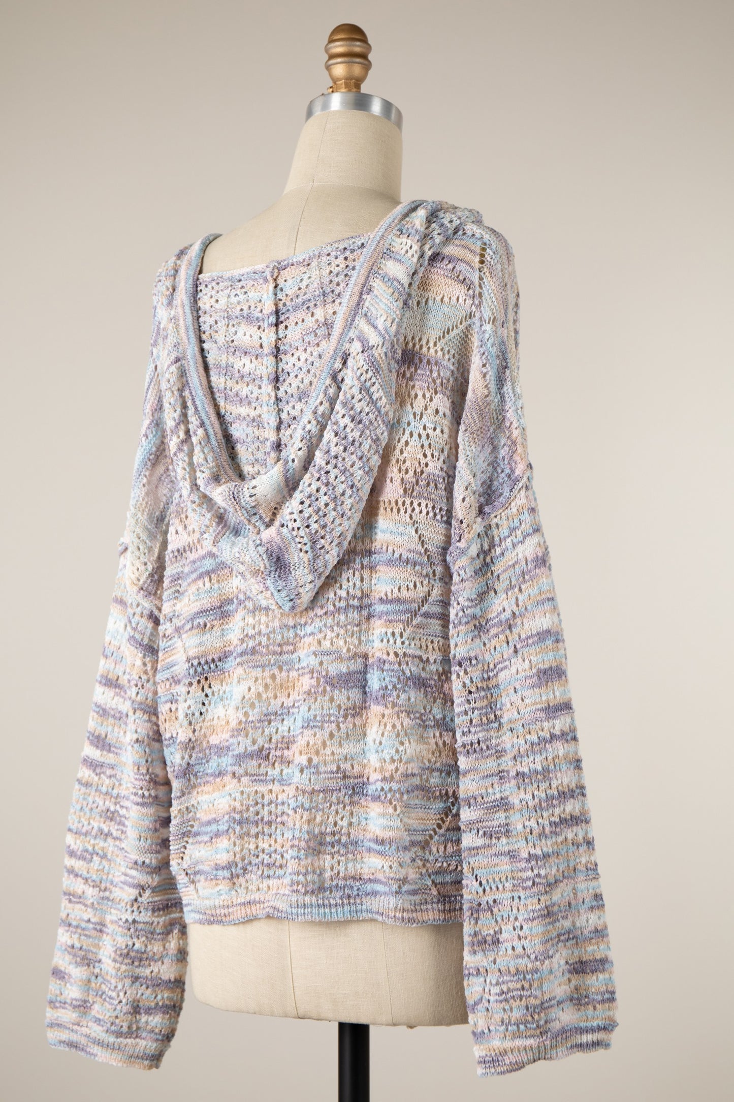 Colorful Knit Crochet Hoodie