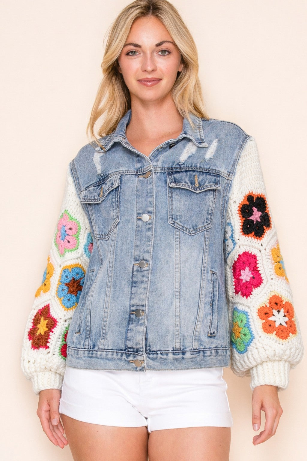 Granny Squares Denim Jacket