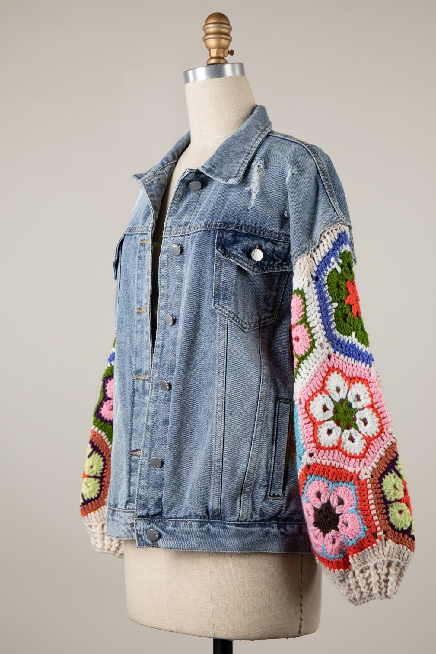 Granny Squares Denim Jacket