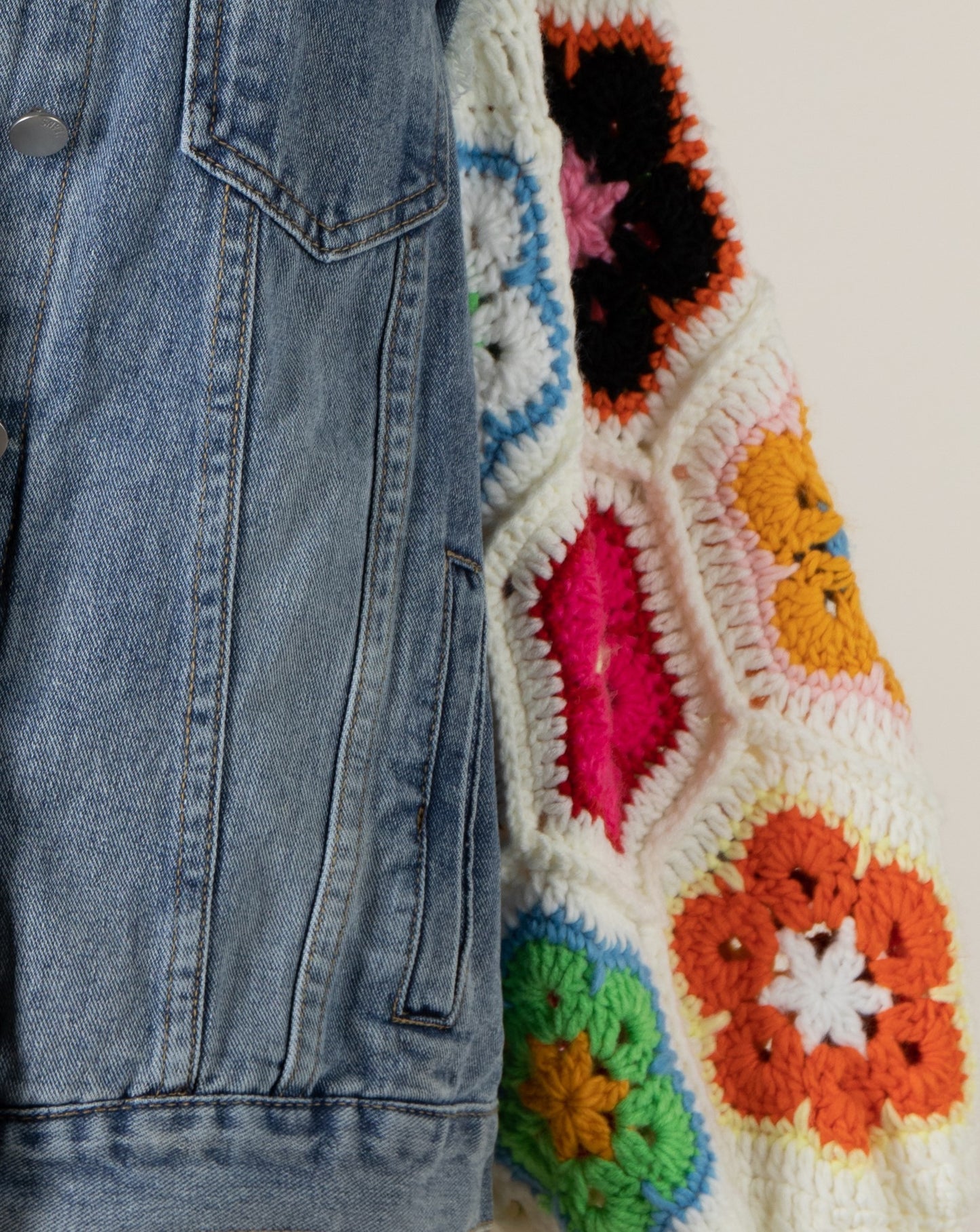 Granny Squares Denim Jacket
