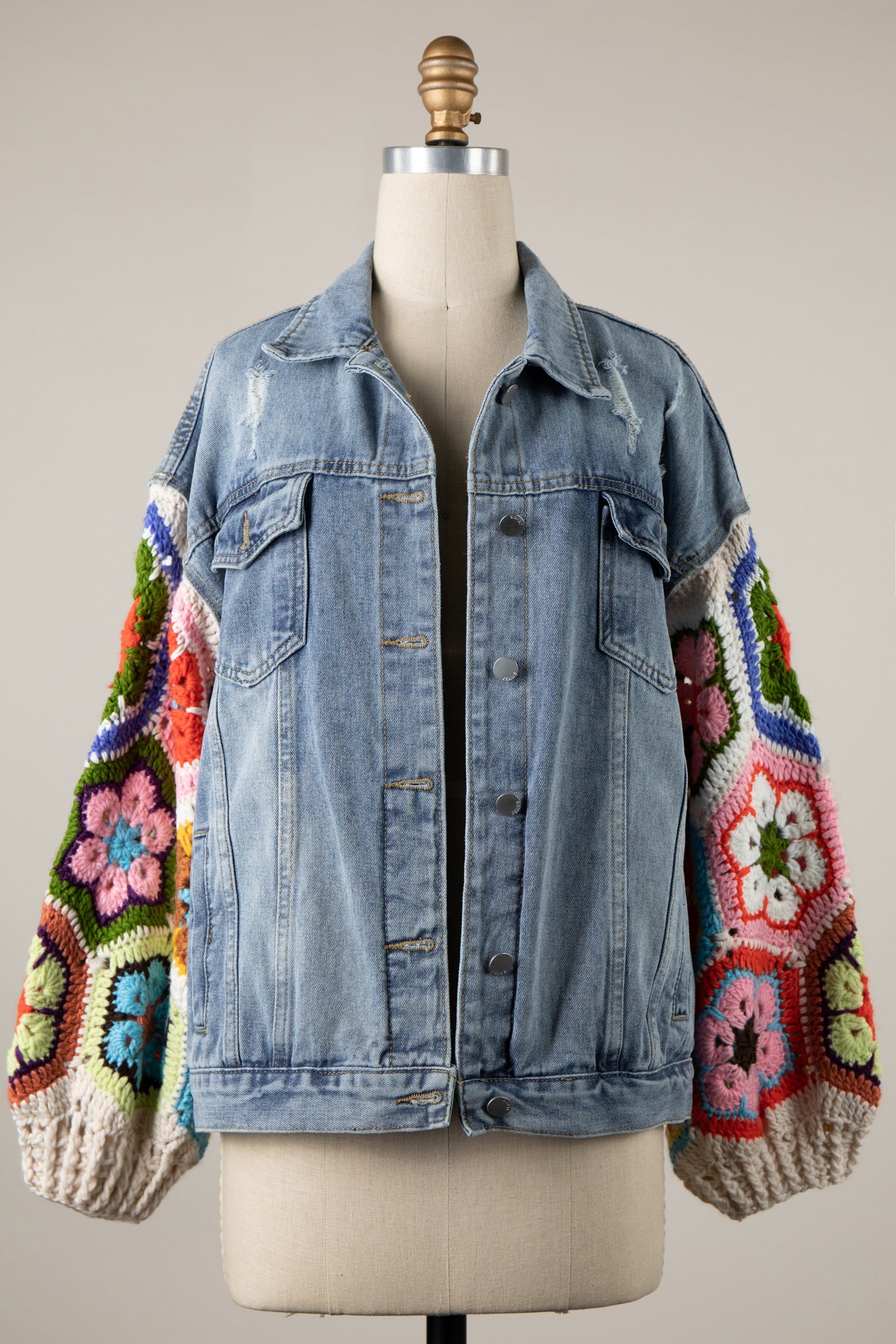 Granny Squares Denim Jacket