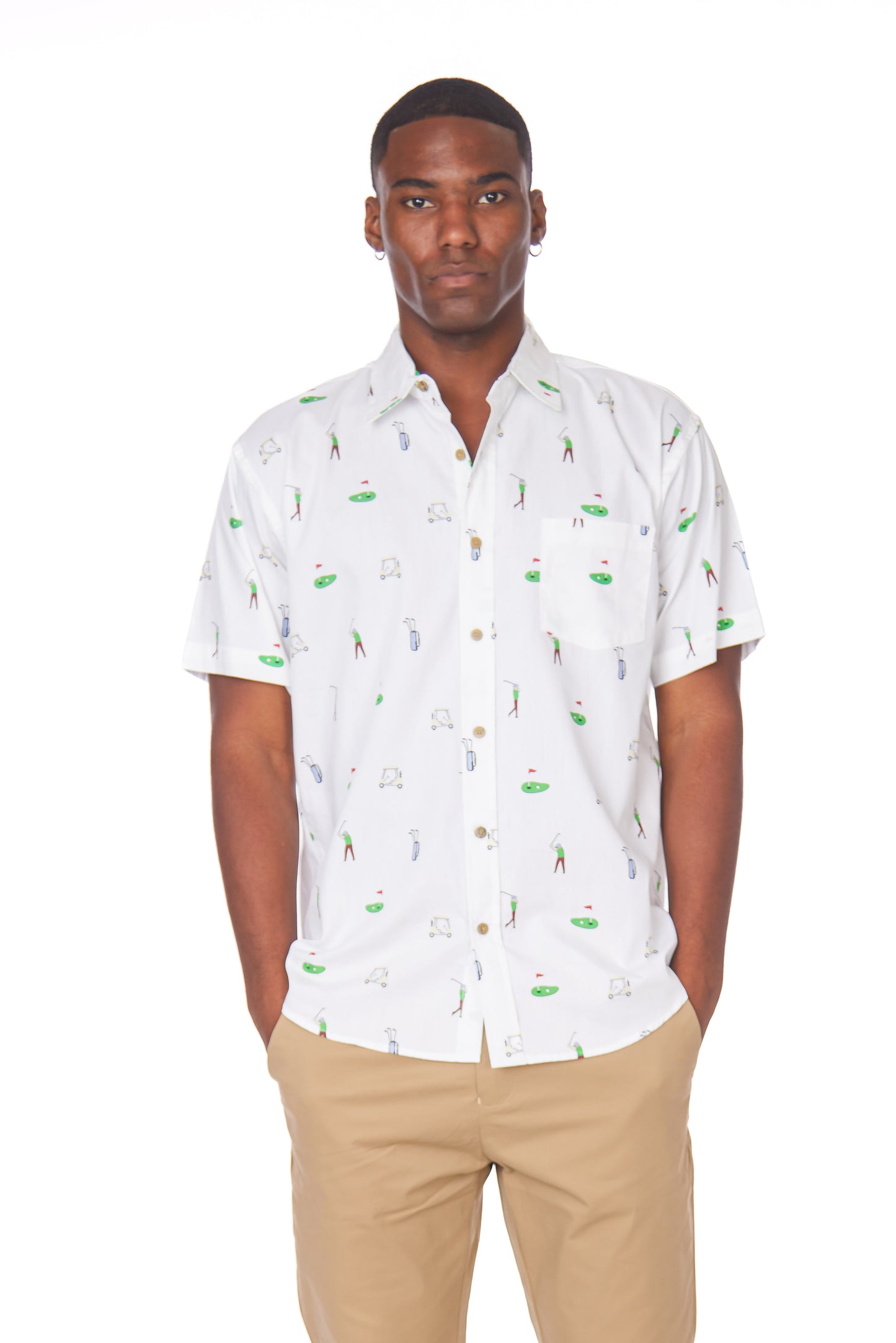 Men's S/S Golf Button Up