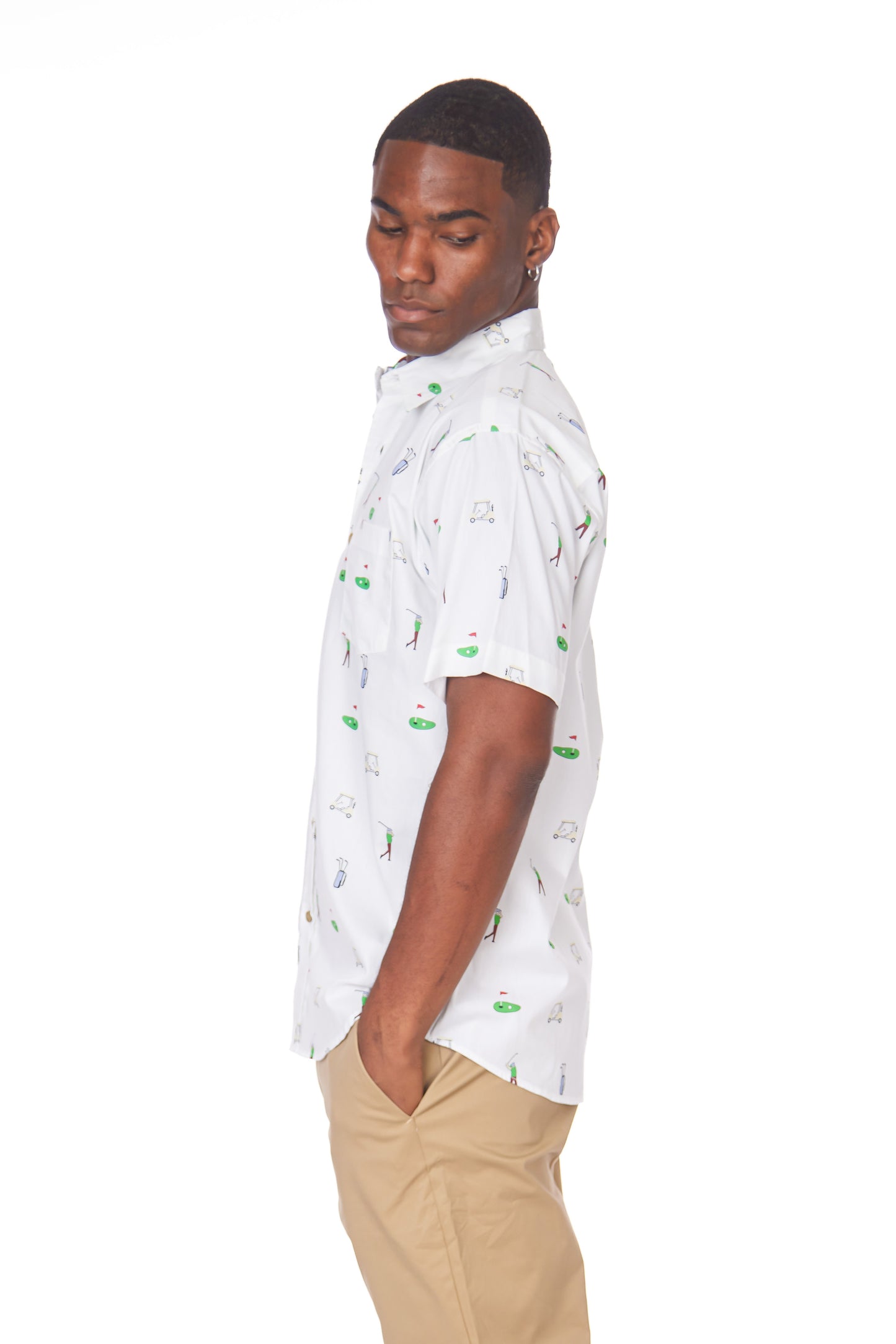 Men's S/S Golf Button Up