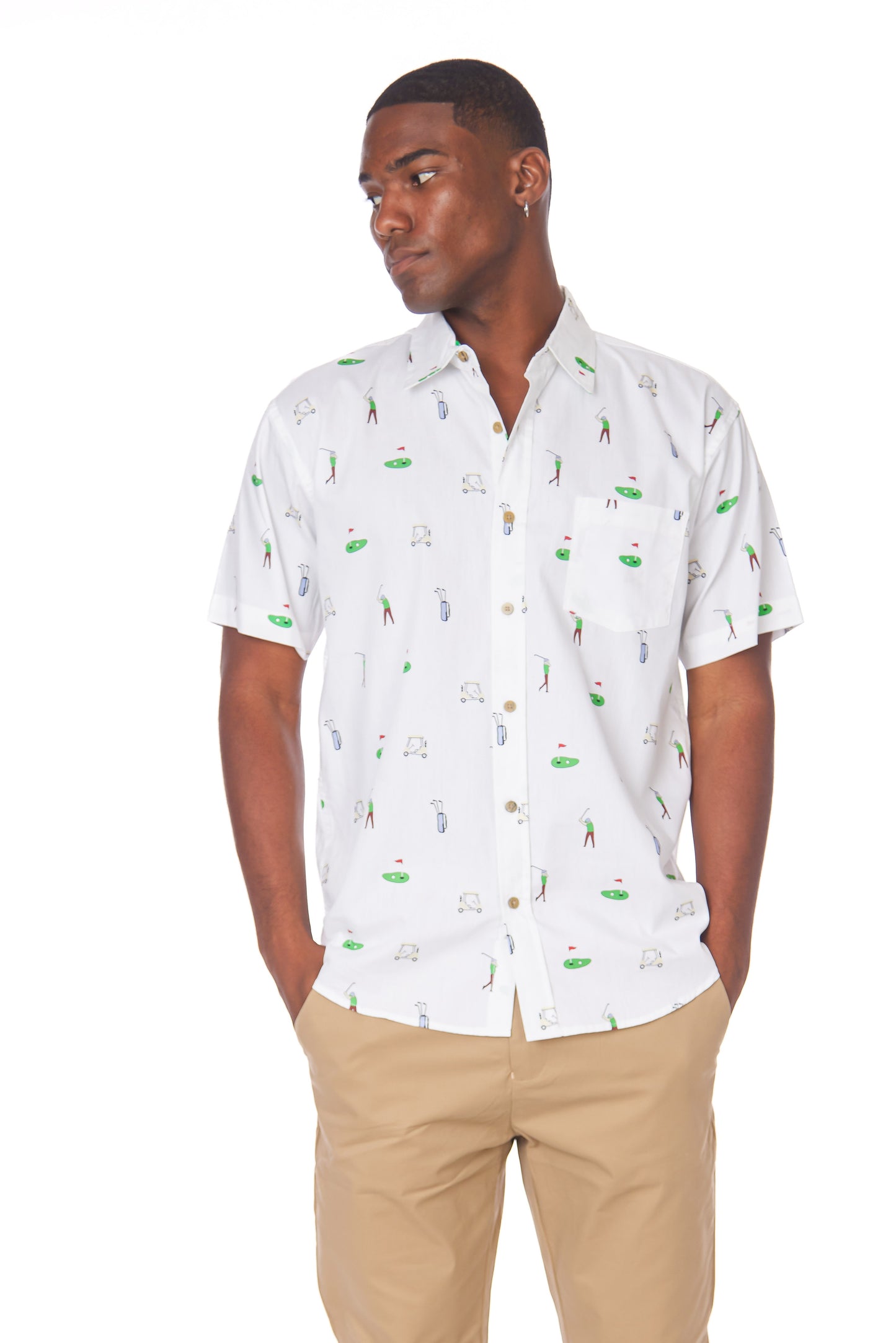 Men's S/S Golf Button Up